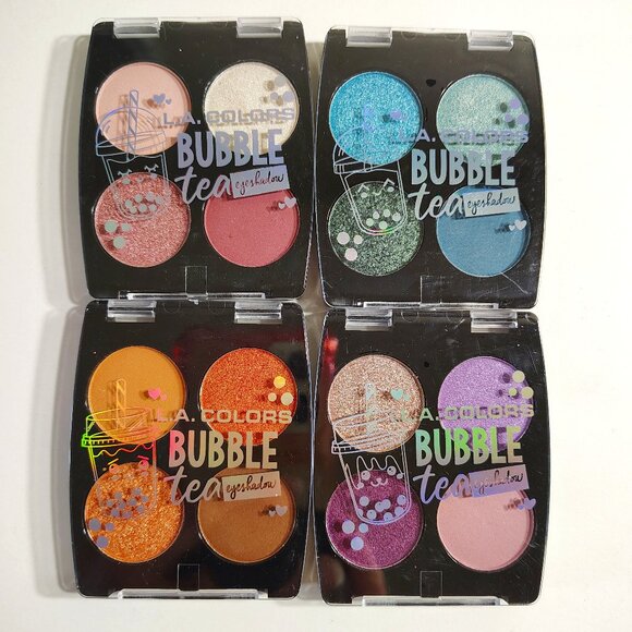 4 L.A. Colors Bubble Tea Eyeshadow Palettes Set - Picture 1 of 5
